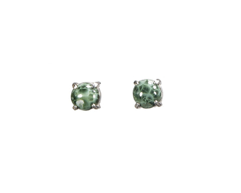Greenstone Earrings  7 mm  4950