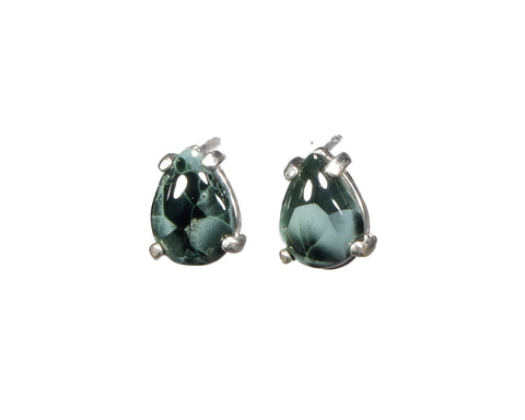 Greenstone Earrings 11 x 8mm  Pear cut 4954