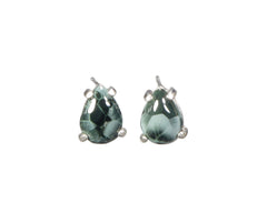Greenstone Earrings 11 x 8mm  Pear cut 4954