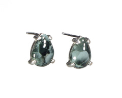 Greenstone Earrings 11 x 8mm  Pear cut 4954