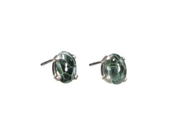Greenstone Earrings 8x6mm  4957