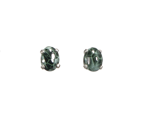 Greenstone Earrings 8x6mm  4957