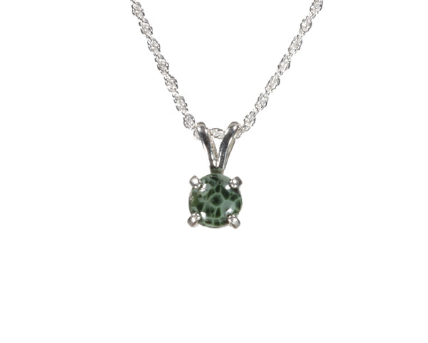 Greenstone S.S. 6mm Round Pendant  5315