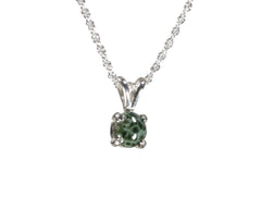 Greenstone S.S. 6mm Round Pendant  5315