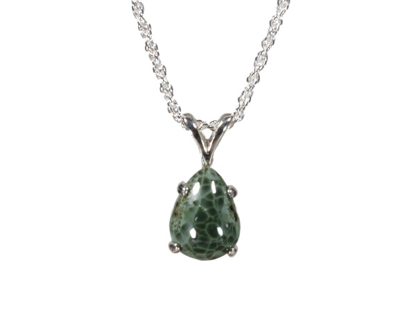 Greenstone S.S. 9X7 Teardrop Pendant 5322