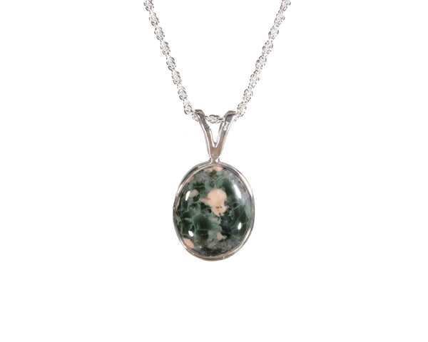 Greenstone Bezel Set 12 x 10mm Pendant 284  5334
