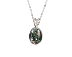 Greenstone Bezel Set 12 x 10mm Pendant 284  5334