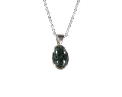 Greenstone Bezel Set 9 x 7mm Pendant 202 5337