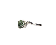 Greenstone Ring  7mm  Swirl setting  4977