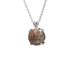 Lake Superior Eye Agate Pendant 14mm  4873