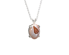 Lake Superior Agate Pendant 16mm x 12mm  4881