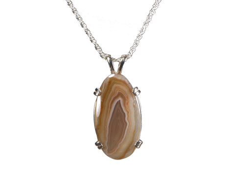 Lake Superior Agate Pendant 24mm x 12mm  4886