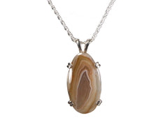 Lake Superior Agate Pendant 24mm x 12mm  4886