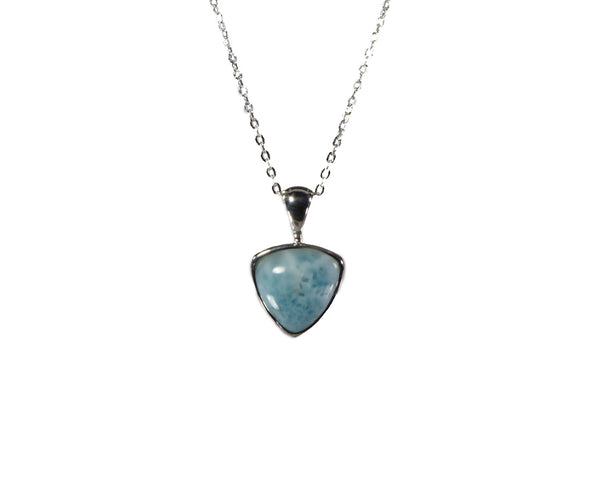 Larimar Pendant 10 x 10mm Trillion Style  5115