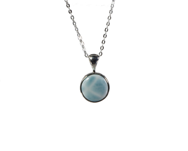 Larimar Pendant 10mm Round  5119