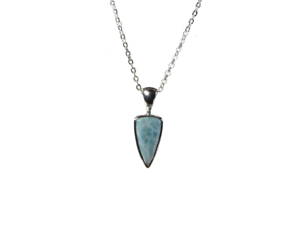 Larimar Pendant 6 x 12mm Long Point   5122