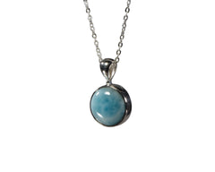 Larimar Pendant 10mm Round  5128