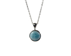 Larimar Pendant 10mm Round  5128