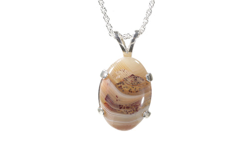 Lake Superior Agate Pendant 18mm x 12mm  4531