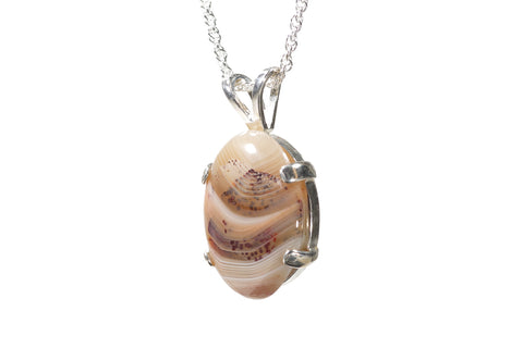 Lake Superior Agate Pendant 18mm x 12mm  4531