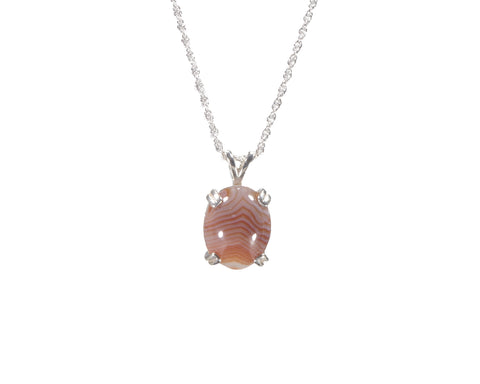 Lake Superior Agate Pendant 12 x 10mm  4614