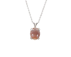 Lake Superior Agate Pendant 12 x 10mm  4614