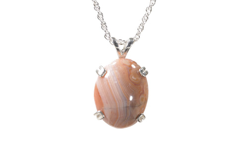 Lake Superior Agate Pendant 15x12mm  4528