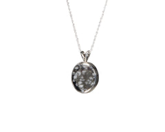 Mohawkite  Small Bezel Set Oval Pendant  5372