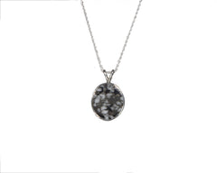 Mohawkite  Small Bezel Set Oval Pendant  5372