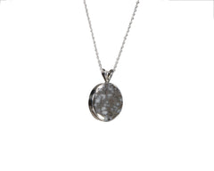 Mohawkite  Small Bezel Set Oval Pendant  5372