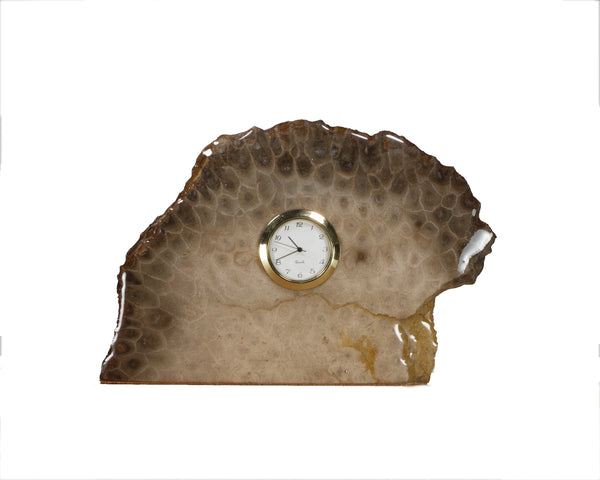 Petoskey Stone Mini Quartz Clock Medium 5356
