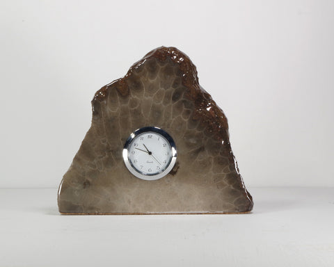 Petoskey Stone Mini Quartz Clock Medium 98  5254