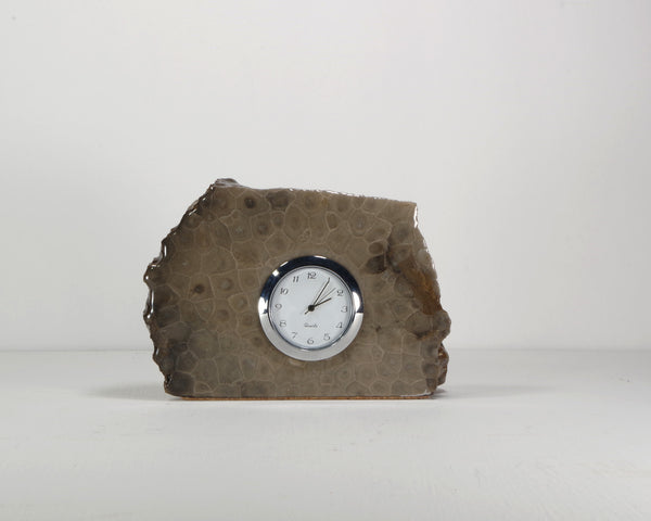Petoskey Stone Mini Quartz Clock Small 84 5252