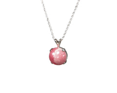 Rhodocrosite round Pendant and Earring set 5064