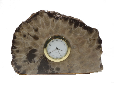 Petoskey Stone Mini Quartz Clock Medium  3252