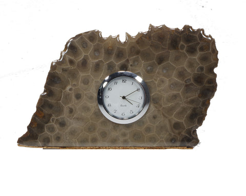 Petoskey Stone Mini Quartz Clock Medium 3254