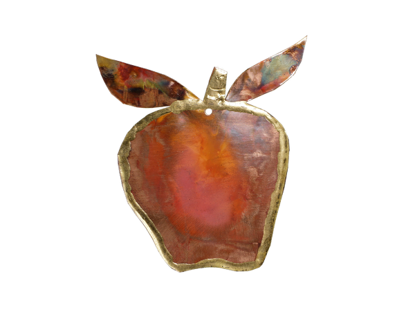 Copper Art Apple Ornament