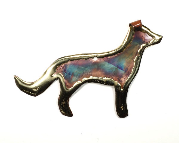 Copper Art Dog Ornament