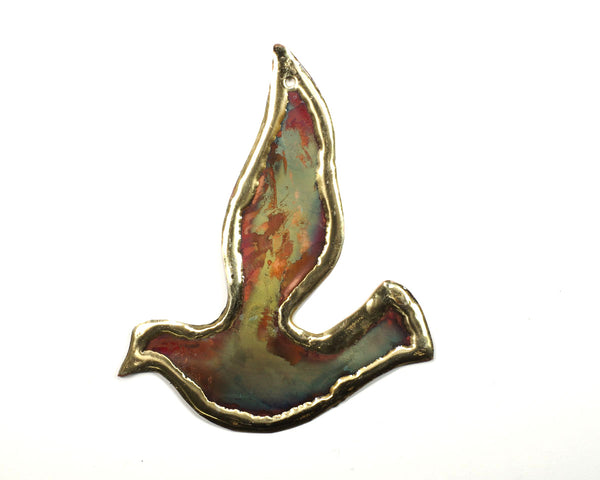 Copper Art Dove Ornament