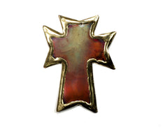 Copper Art Cross Ornament