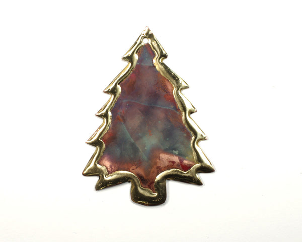 Copper Art Pine Tree Ornament Small