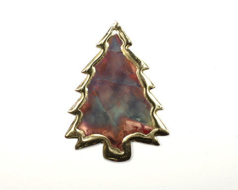Copper Art Pine Tree Ornament Small