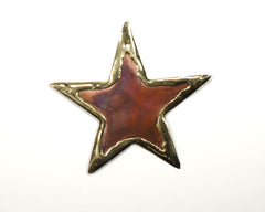 Copper Art Star Ornament Small