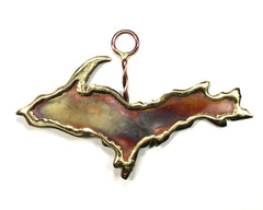 Copper Art Upper Peninsula Ornament Large