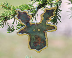 Copper Art Moose Head Ornament