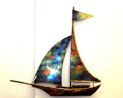 Copper Art Sailboat Large