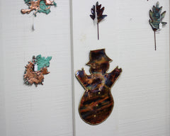 Copper Art Snowman Wall Decor