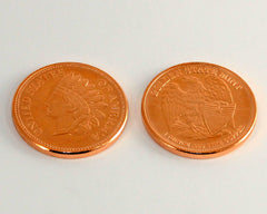 1oz Copper Coin in Indianhead Penny design