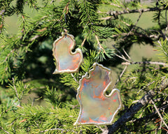 Copper Art Lower Michigan Ornament Large