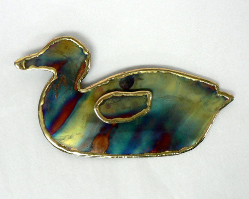 Copper Art Small Swimming Duck